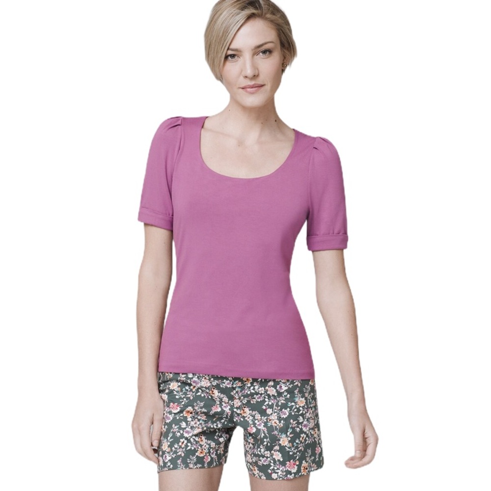 White House Black Market Scoop Neck Knit Top
